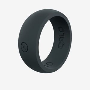 SOLD QALO Men’s Classic Silicone Ring, Grey, 13
